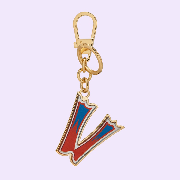 727992.JCFUG.8555.001.100.0000.Light Letter V Plexiglas keychain